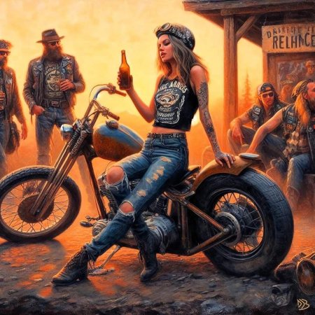Картины про байкеров дэвид манн