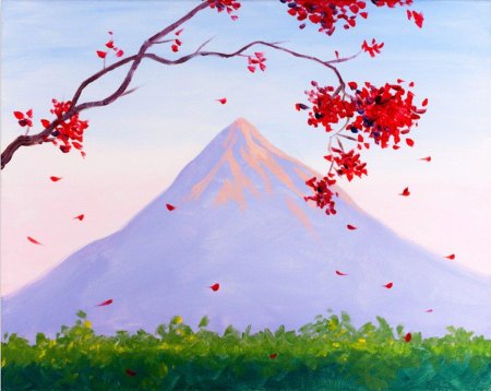 Гора фудзияма живопись