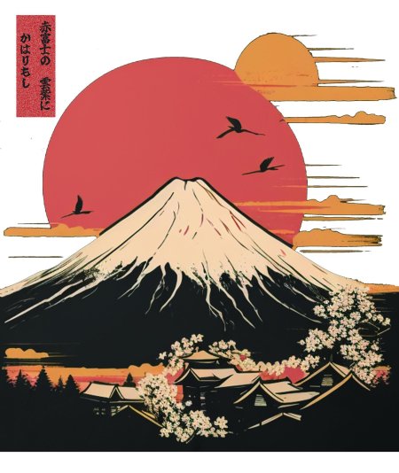 Векторные пейзажи в японском стиле