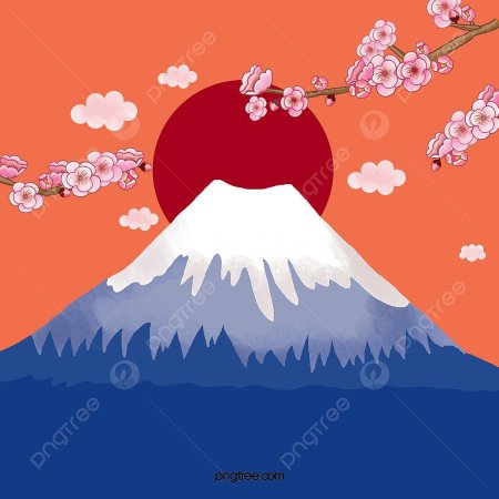 Гора фудзияма в японии рисунки