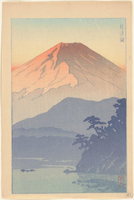 Японская гравюра пейзаж