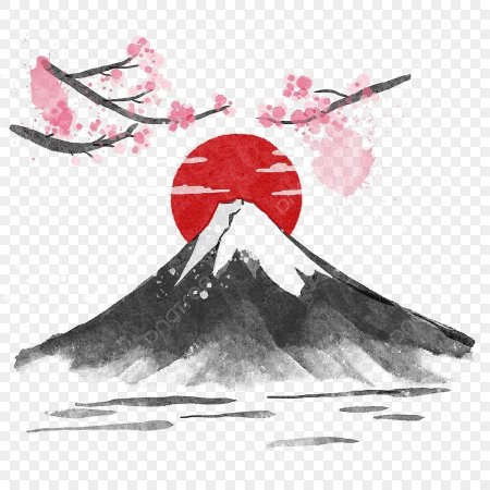 Японская традиционная живопись гора фудзи