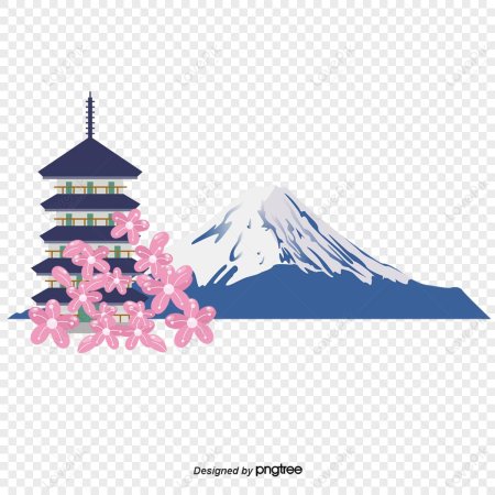 Япония фудзи вектор