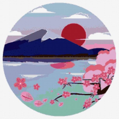 Гора фудзияма в японии вектор