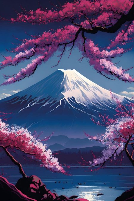 Пейзаж сакура