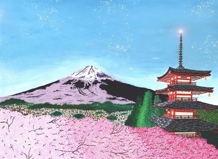 Японские пейзажи рисунки