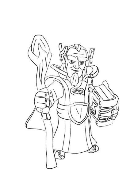 Раскраска клеш рояль мега рыцарь