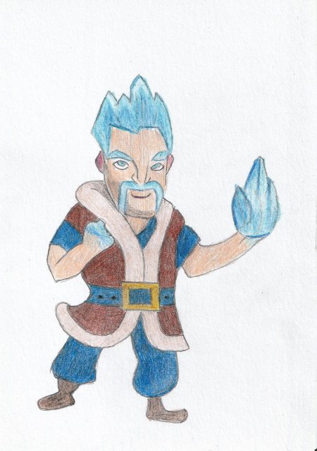 Ледяной колдун арт clash royale
