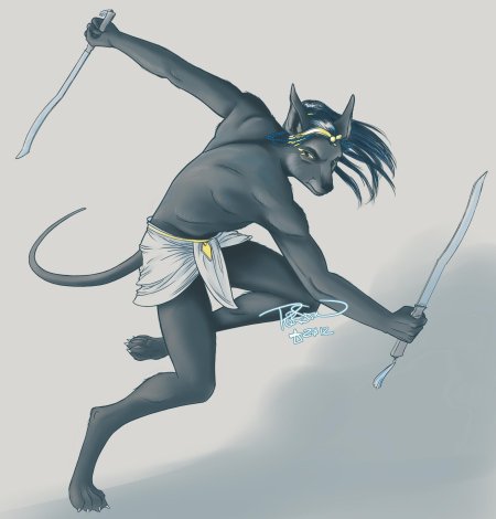 Фурри шакал охотник