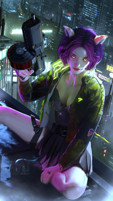 Киберпанк девушка
