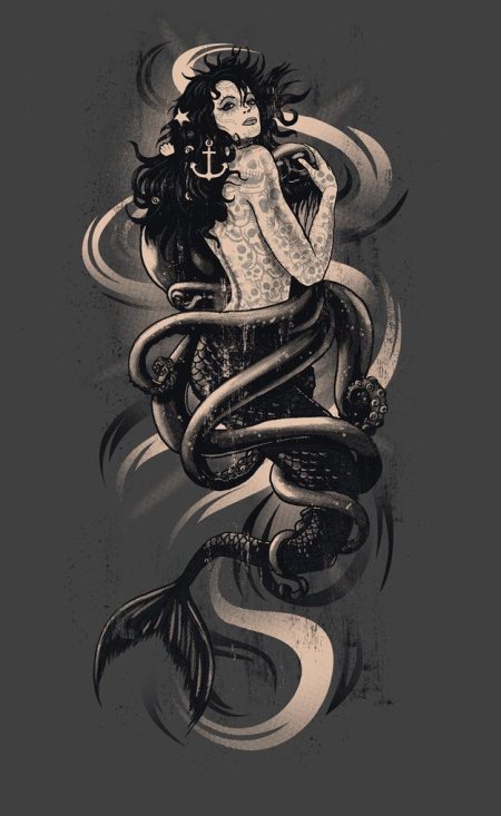 Тату русалка