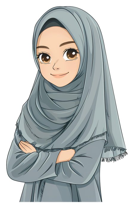 Девушка в хиджабе вектор