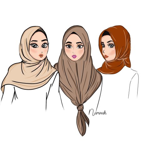 Три девочки в хиджабе