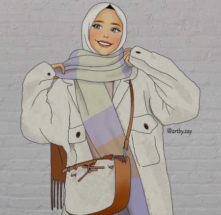 Девушка в хиджабе рисунок карандашом