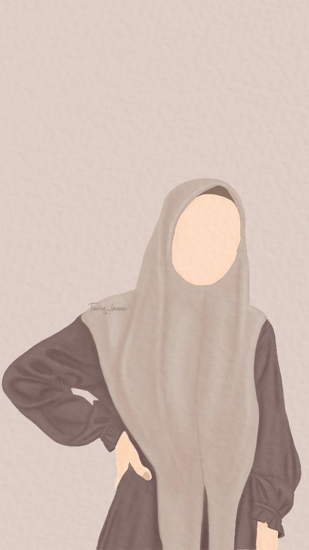 Девушка в хиджабе арт