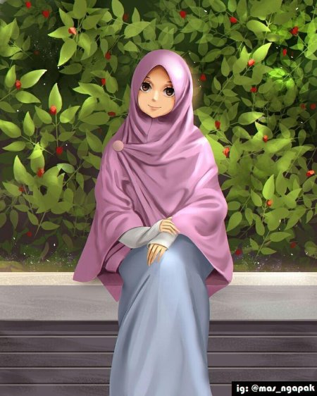 Три муслим хиджаб аниме