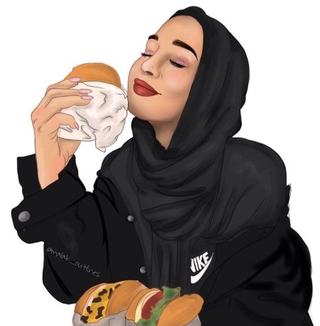 Рисунок девушка в хиджабе