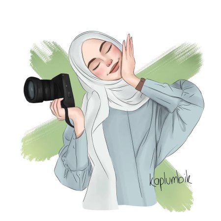 Девушка в хиджабе рисунок