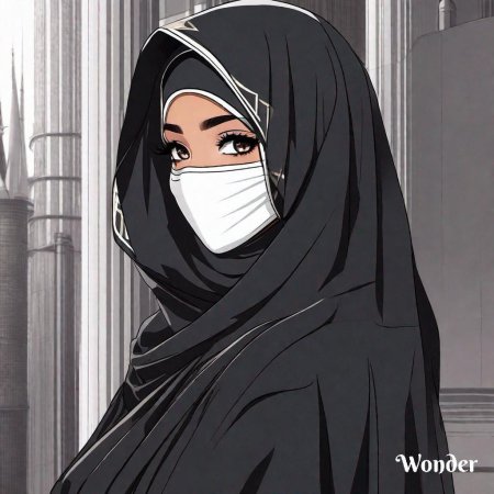 Мусульманка рисунок