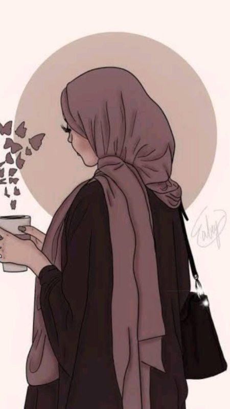 Девушка в хиджабе рисунок