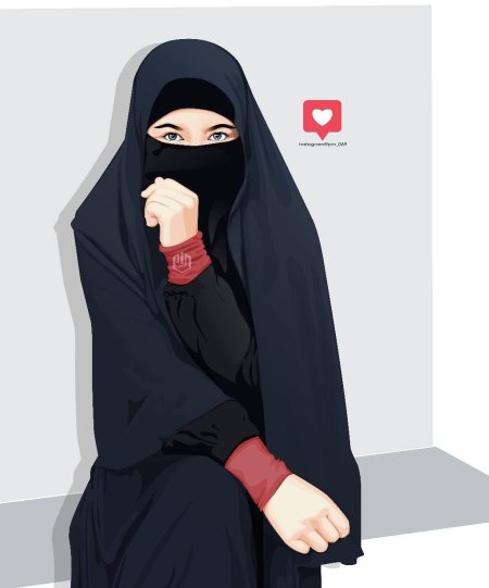 Муслим аниме никаб