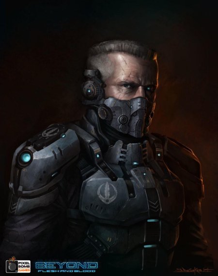 Cyberpunk наемник солдат