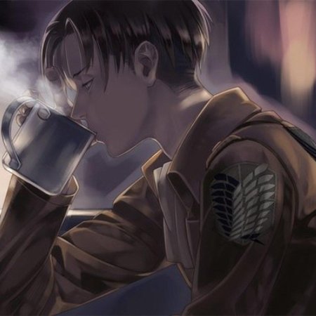 Атака титанов леви пьет чай