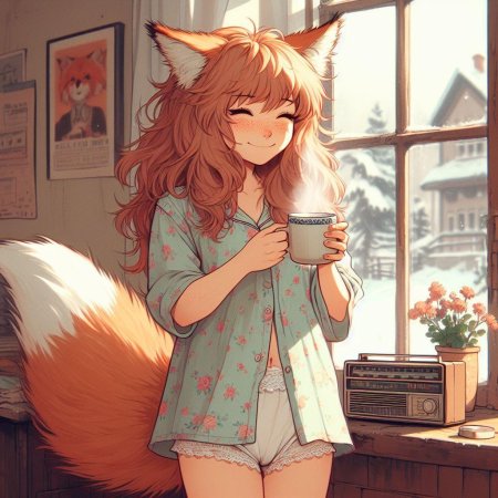 Рыжая аниме девушка