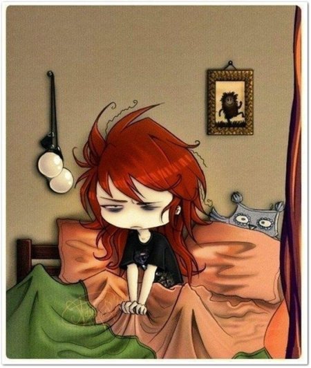 Невыспавшаяся девушка