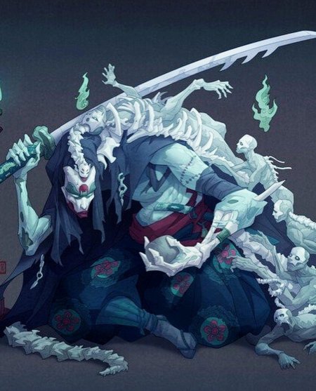 Самурай скелет