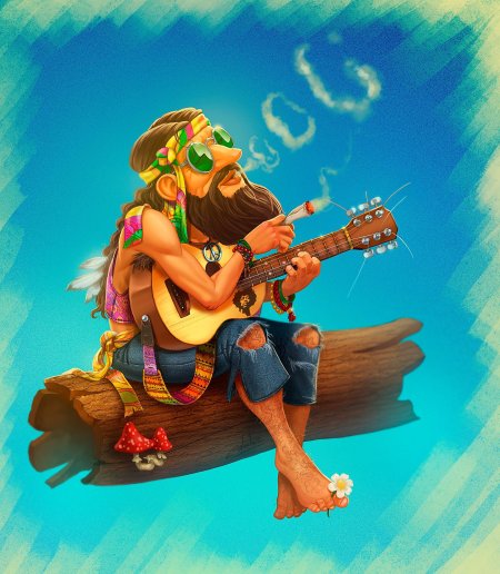 Красивый арт хиппи