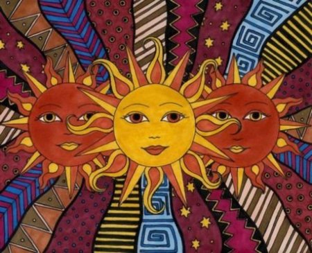 Стилизованное изображение солнца