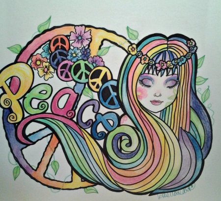 Рисунки в стиле хиппи пинтерест