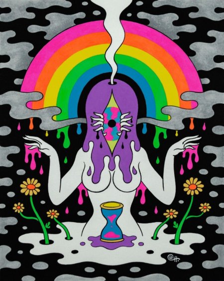 Хиппи живопись психоделика