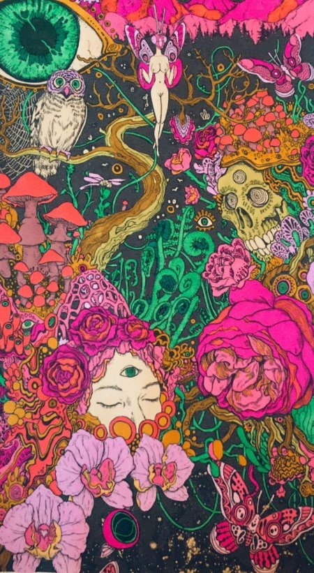 Хиппи живопись психоделика елена