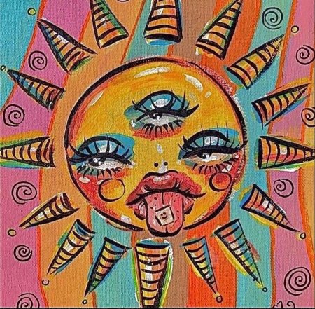 Хиппи живопись психоделика елена