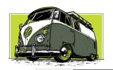 Машина хиппи фольксваген т