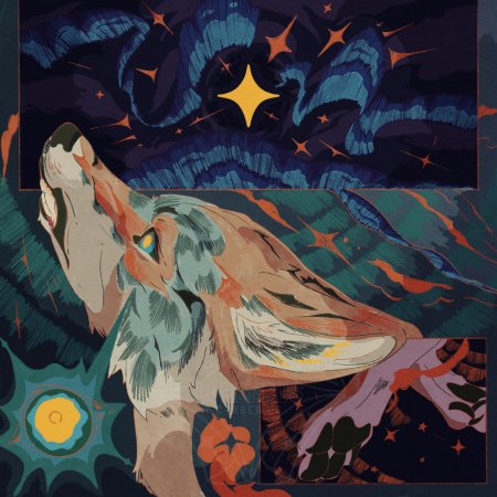 Волк живопись