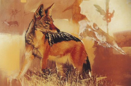 Чепрачный шакал арт