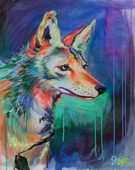 Разноцветный волк