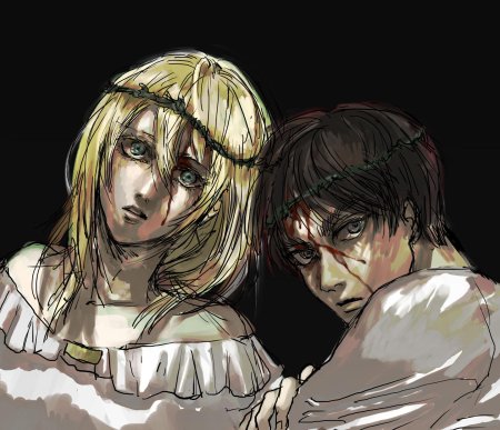 Атака титанов эрен и хистория