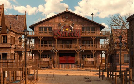 Дикий запад салун