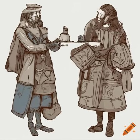 Средневековый человек арт