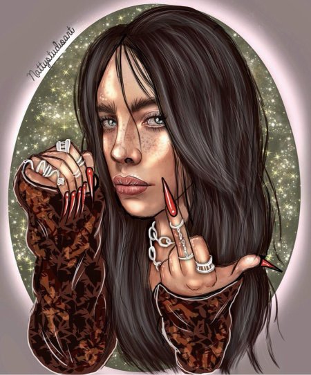 Портрет билли айлиш карандашом