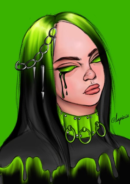 Рисунки для срисовки билли айлиш