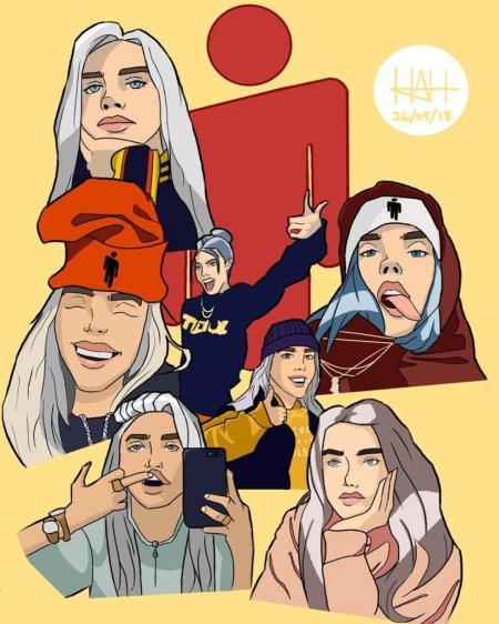 Наклейки билли айлиш