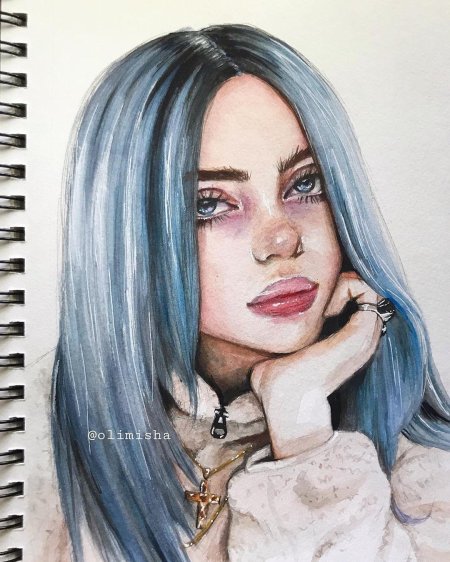 Арт портрет билли айлиш