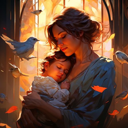 Мама с детьми