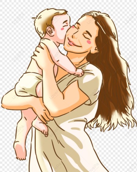 Мать и ребенок рисунок