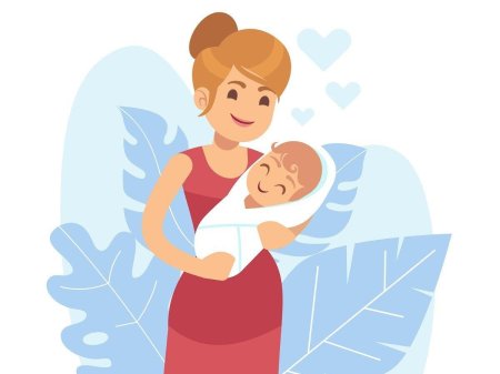 Мама с новорожденным